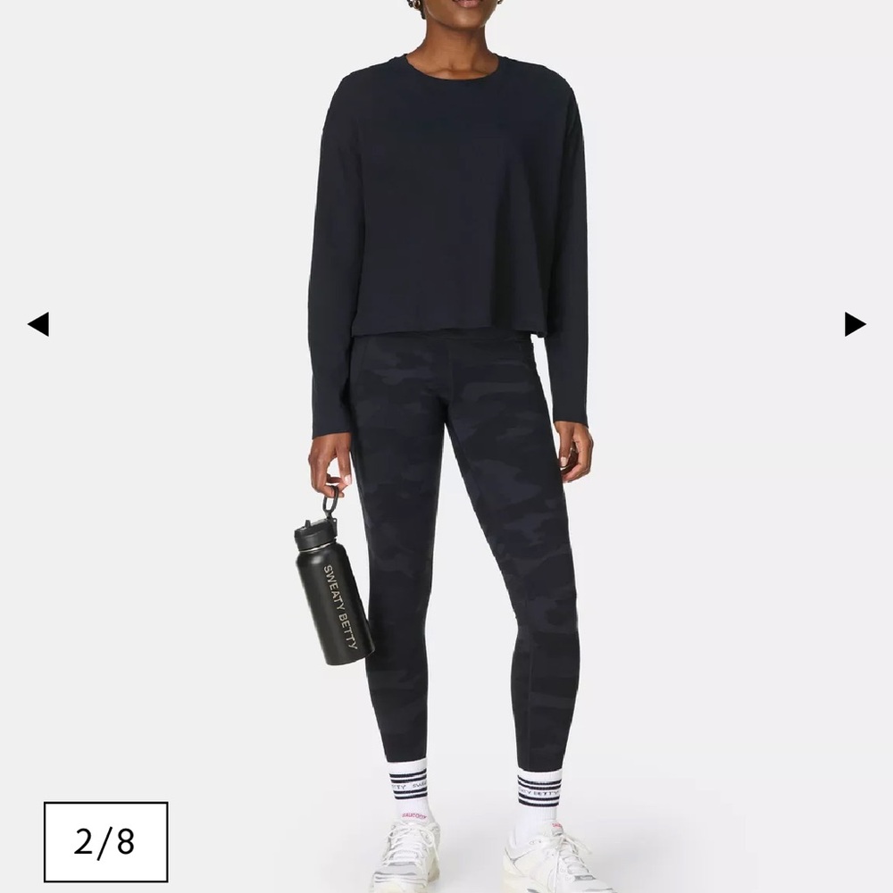 Sweaty Betty Charcoal Long Sleeve Top - Picture 10 of 11
